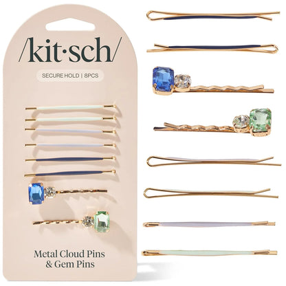 Kitsch Spiral Bobby Pins - Hair Accessories For Women - Brown, 3pcs