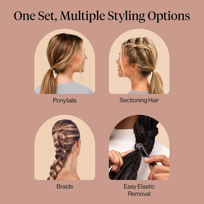 Kitsch Hair Ties No Damage for Kids, Teens and Women - Black, 500pcs