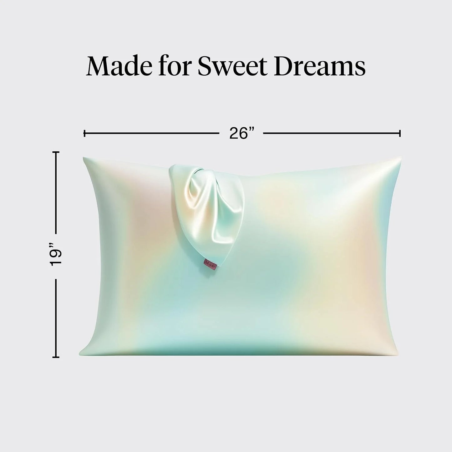 Kitsch Satin Pillowcase with Zipper - Standard Size, Haze Blue