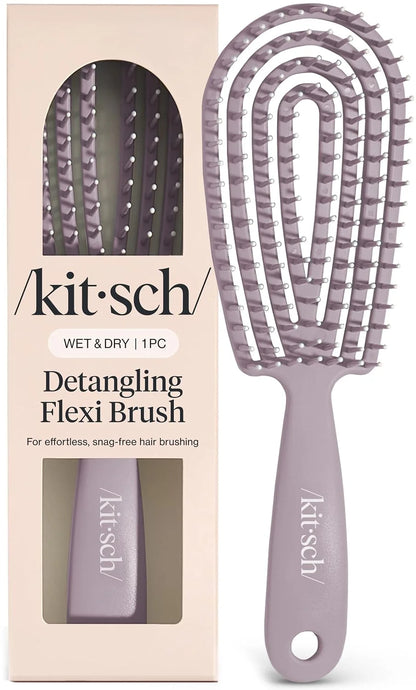 Kitsch Flexi Flow Detangler Brush, Hair Brushes For Women - Soft Violet
