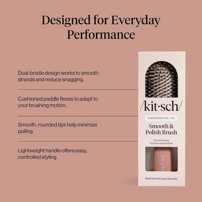 Kitsch Smooth & Polish Hair Brushes For Women and Men - Terracotta