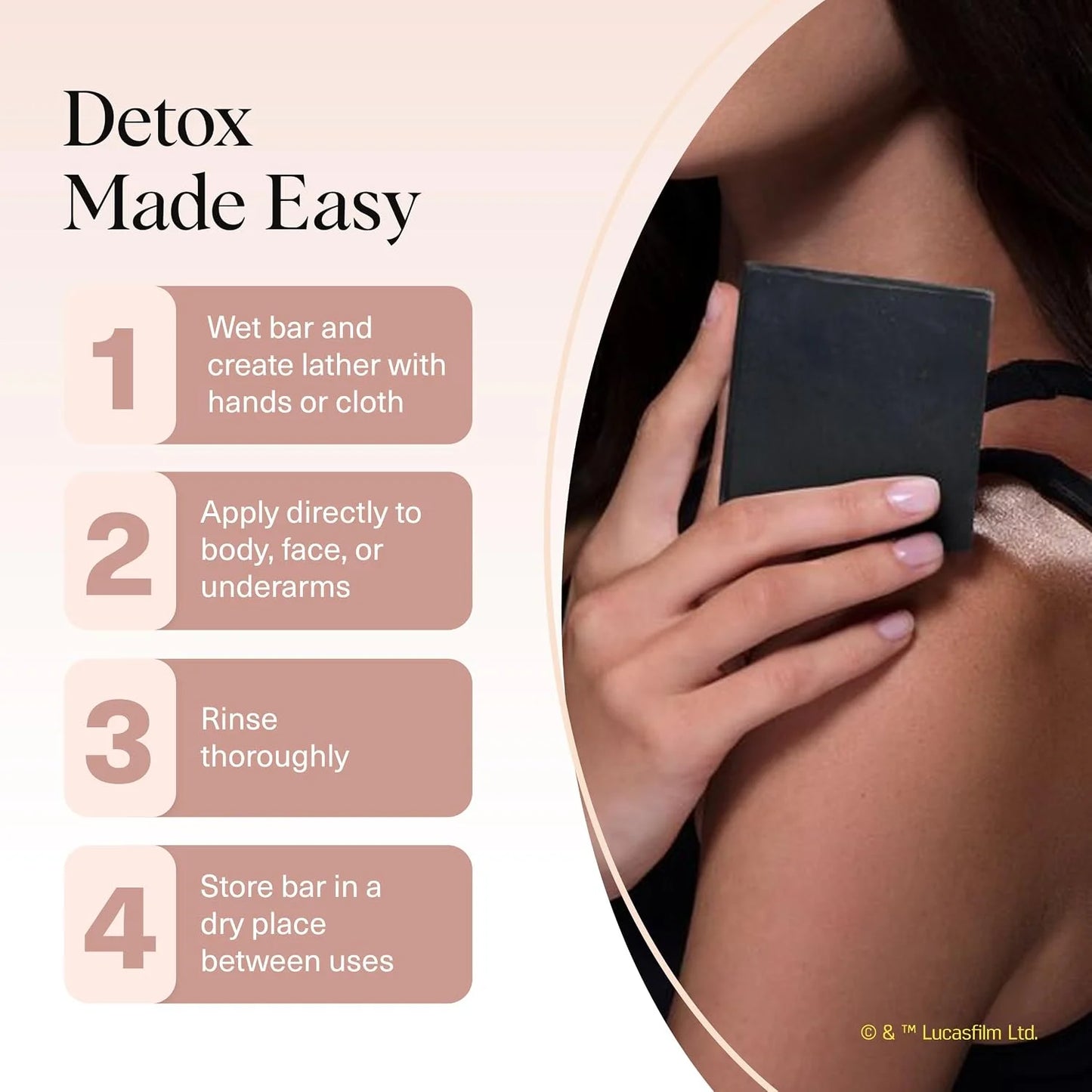Kitsch Charcoal Soap Body Wash Bar for Cleansing – Made in USA, 4 oz