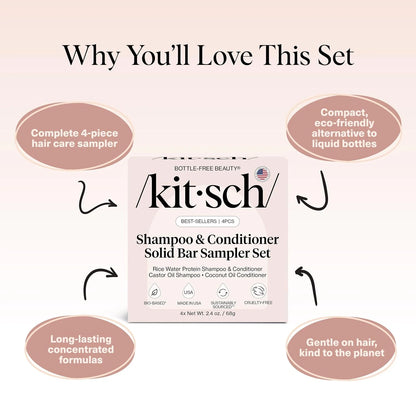 Kitsch Rosemary & Biotin Shampoo and Conditioner Set for Hair Growth