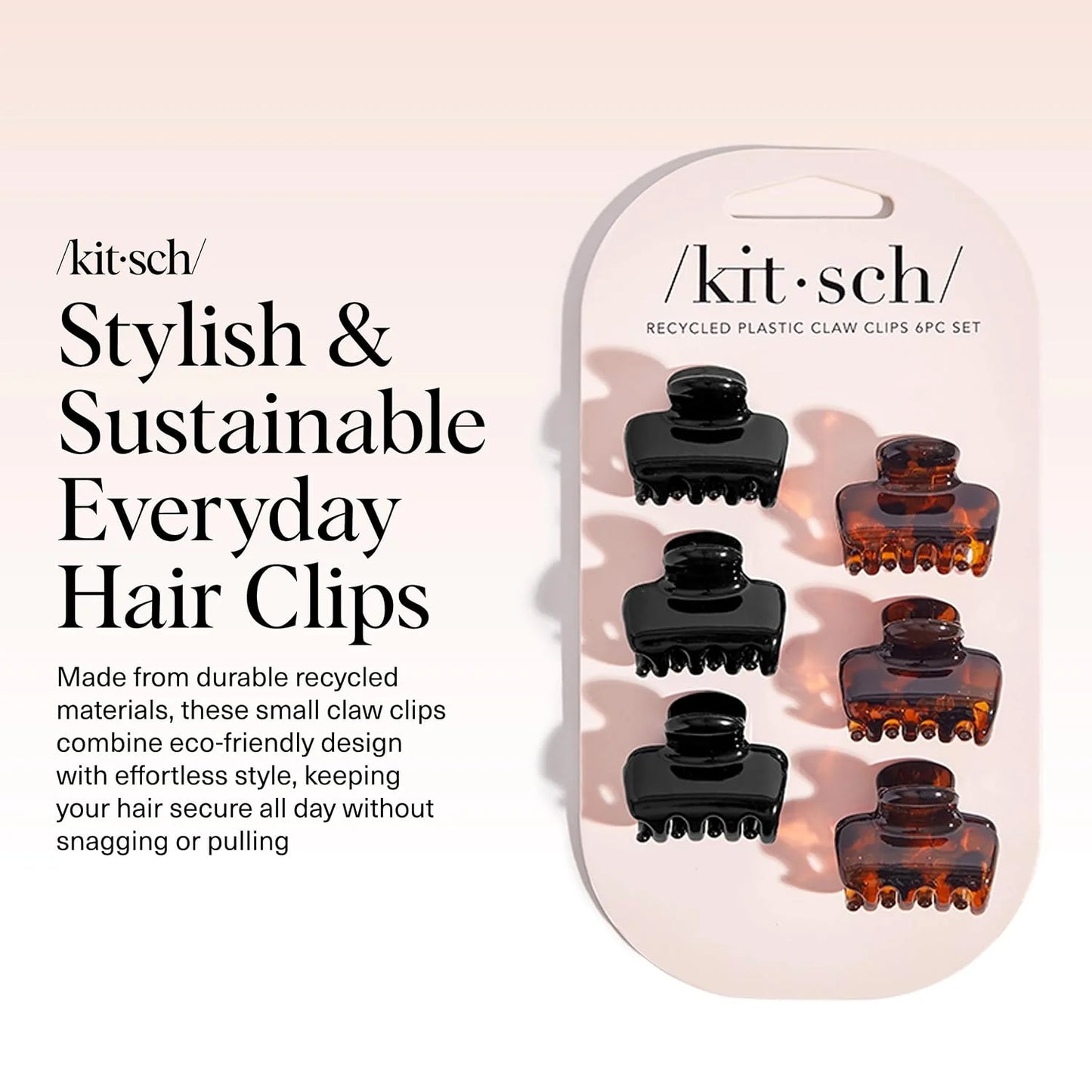 Kitsch Small Hair Clips for Women - Cute Hair Accessories - Rosewood, 8pcs