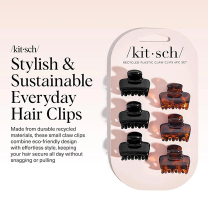Kitsch Small Hair Clips for Women - Cute Hair Accessories - Rosewood, 8pcs
