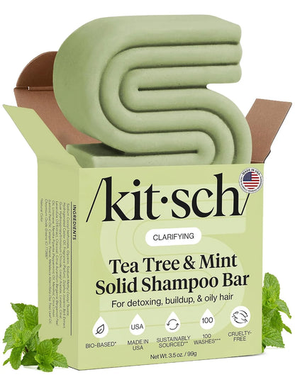 Kitsch Argan Oil Shampoo Bar Soap for Hair Growth - Made in USA, 3.2 oz