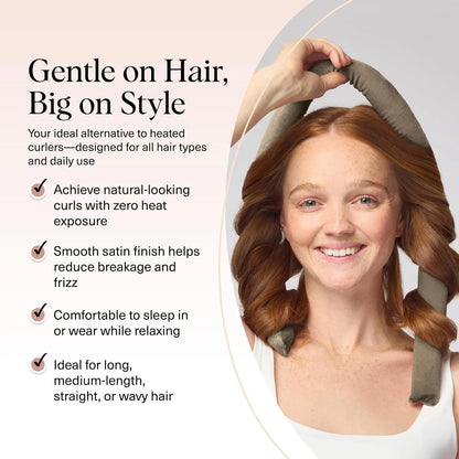 Kitsch Velvet Heatless Curls Overnight Set - Eucalyptus