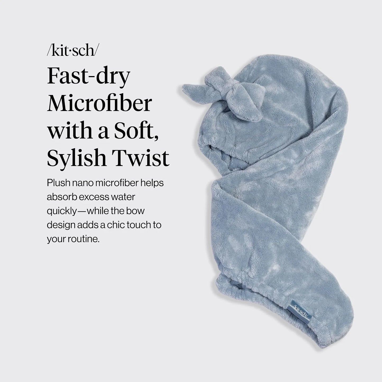 Kitsch XL Microfiber Hair Towel Wrap for Women