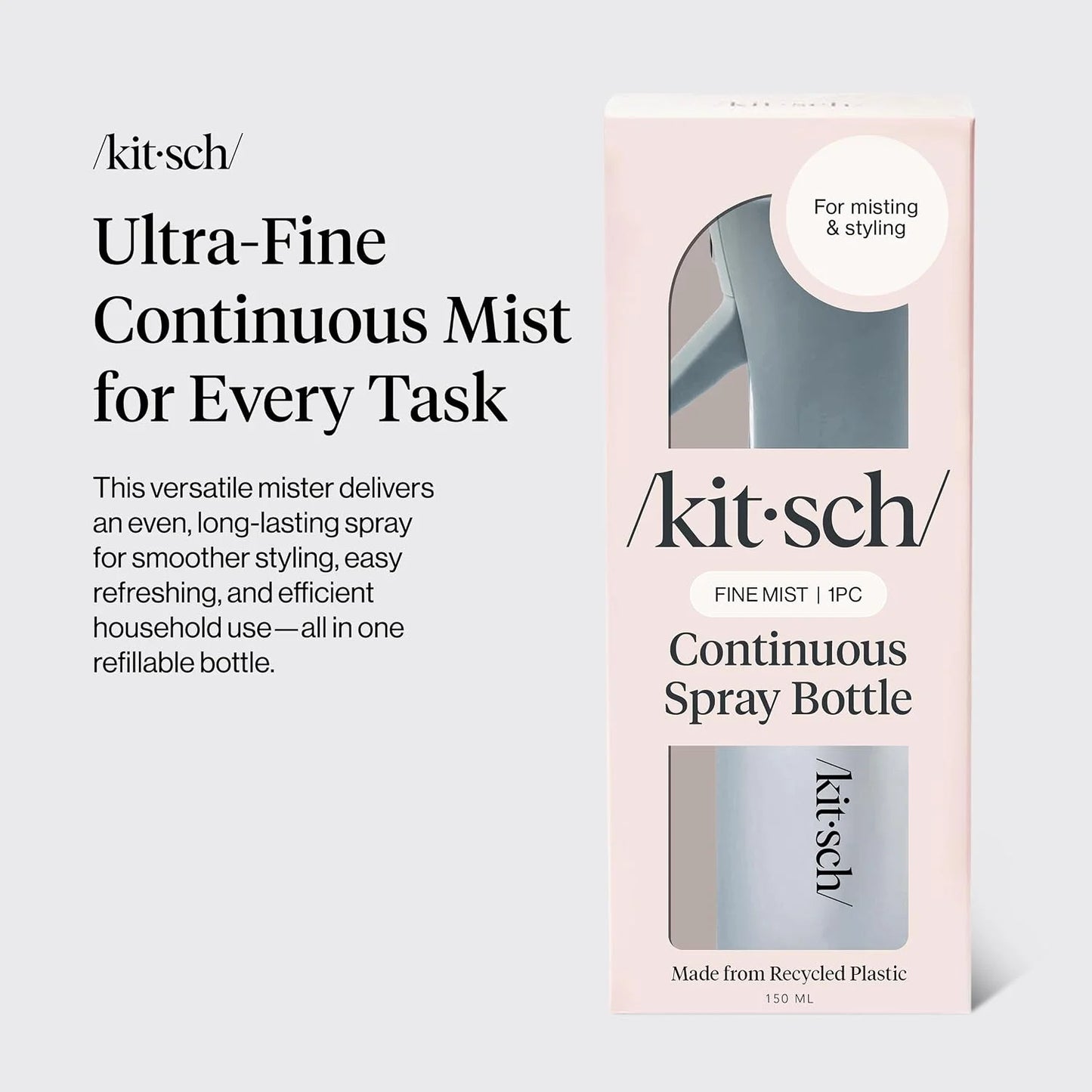 Kitsch Continuous Spray Bottle for Hair – Sheer Violet, 150ml
