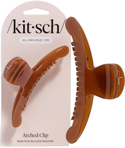 Kitsch Arched Hair Clips For Women - Large, Soft Pink, 1pc