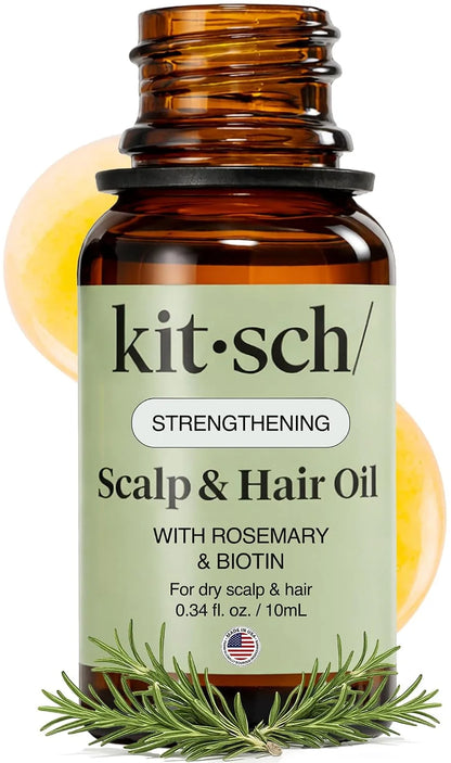 Kitsch Rosemary Oil for Hair Growth -With Castor Oil, Biotin & Jojoba- 60mL