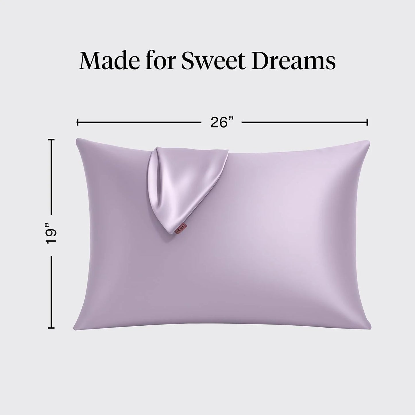 Kitsch Satin Pillowcase with Zipper - Standard Size, Haze Blue