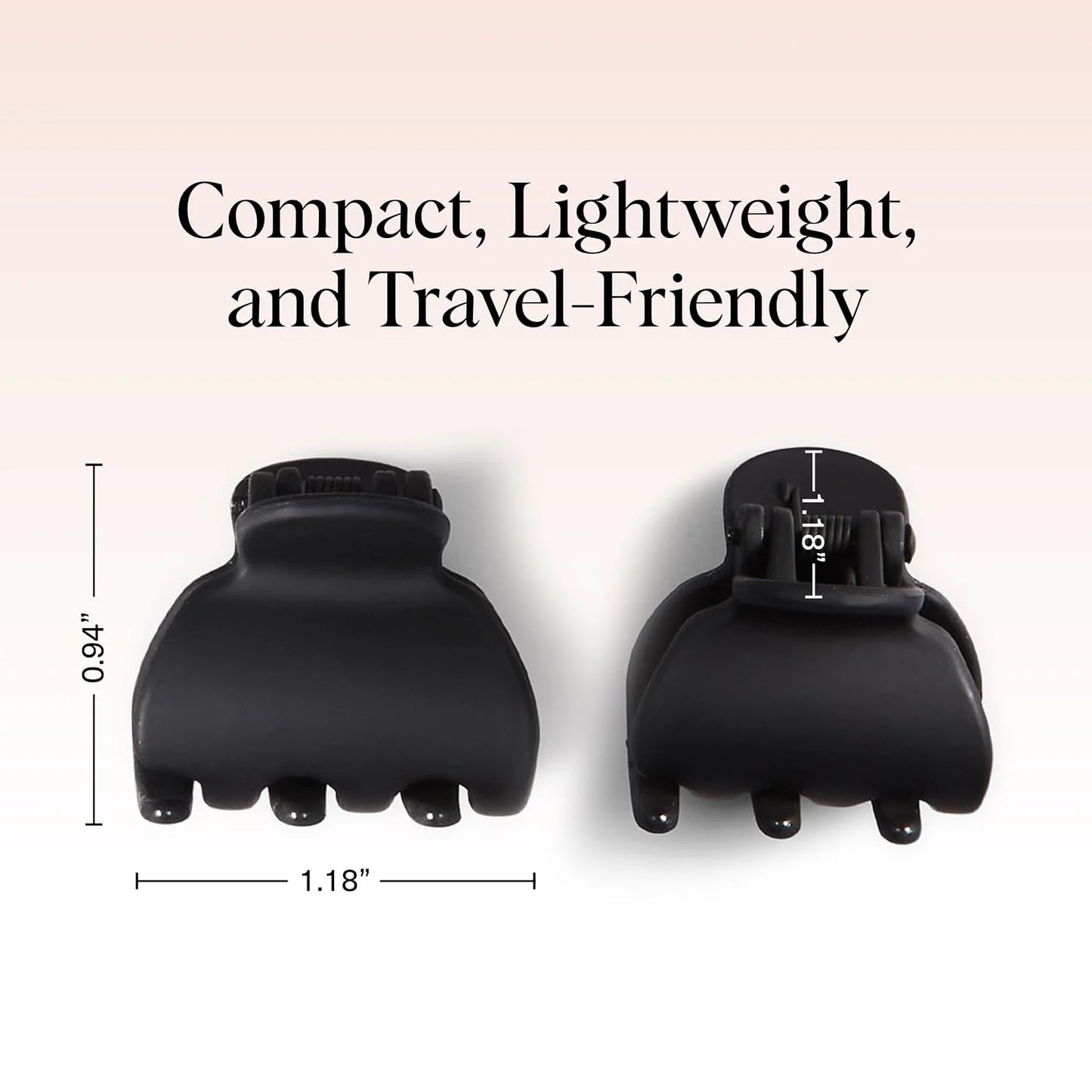 Kitsch Mini Claw Clips for Women - Tortoise & Black, 6pcs