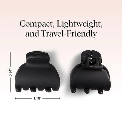 Kitsch Mini Claw Clips for Women - Tortoise & Black, 6pcs
