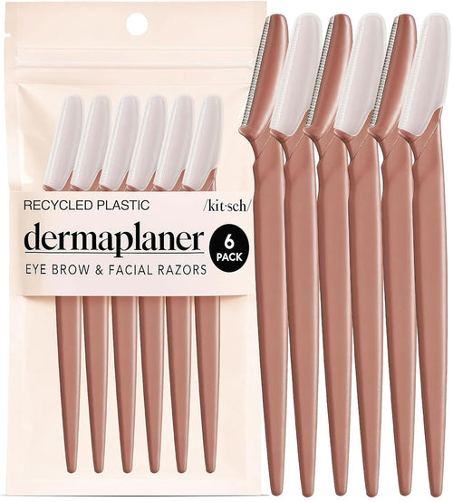 Kitsch Dermaplane Razor for Women Face – Terracotta, 6 pcs