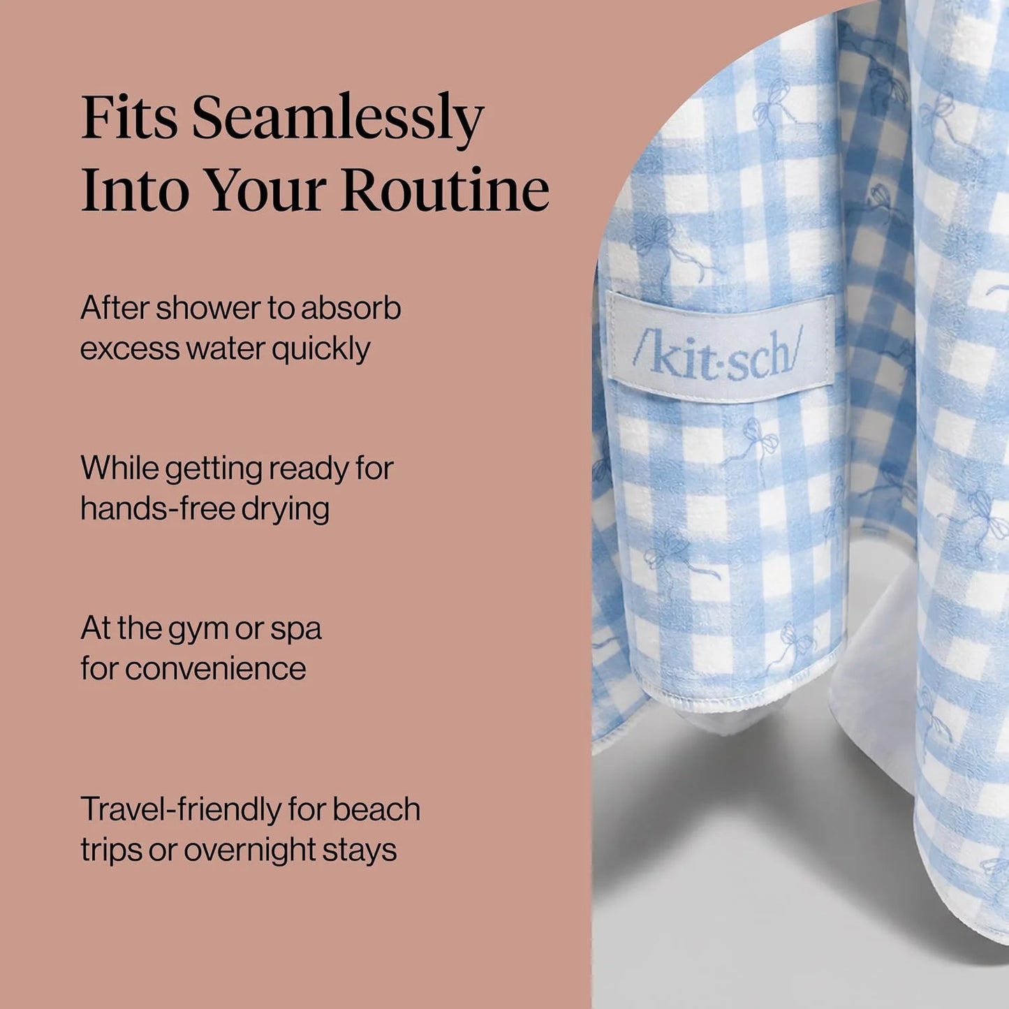 Kitsch XL Microfiber Hair Towel Wrap for Women