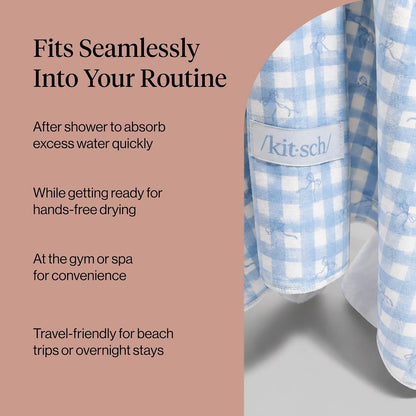 Kitsch XL Microfiber Hair Towel Wrap for Women