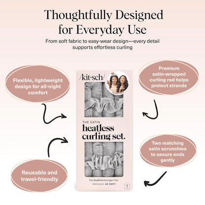 Kitsch Velvet Heatless Curls Overnight Set - Eucalyptus