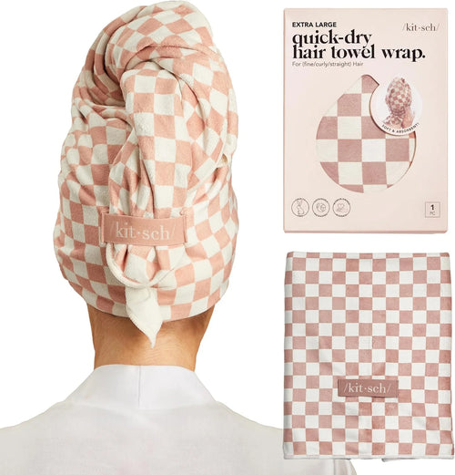 Kitsch XL Microfiber Hair Towel Wrap for Women