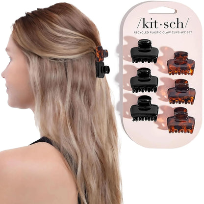 Kitsch Small Hair Clips for Women - Cute Hair Accessories - Rosewood, 8pcs