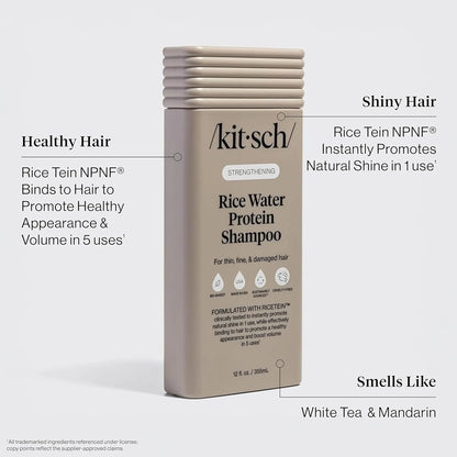 Kitsch Rice Water Shampoo and Conditioner Set for Hair Growth – Made in USA