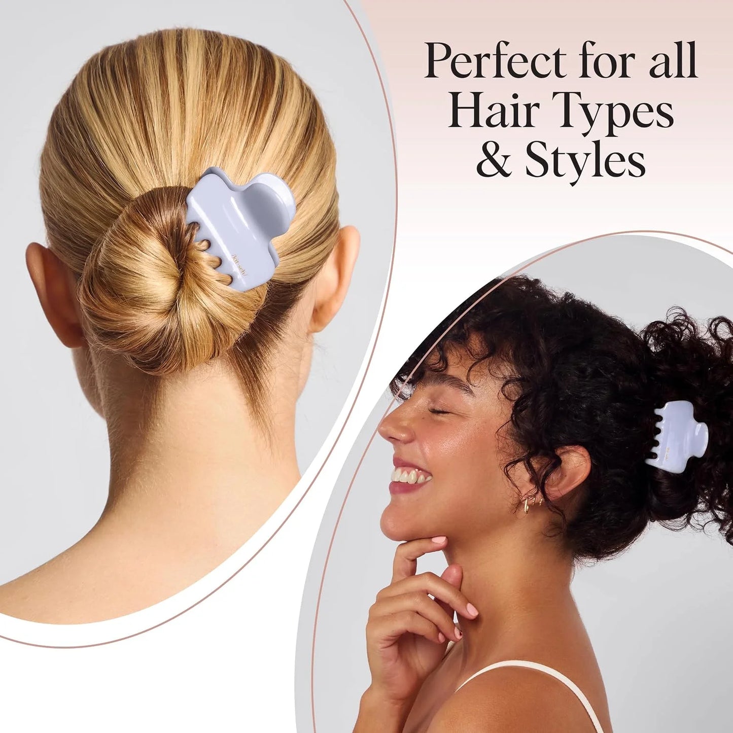 Kitsch Plastic Puffy Claw Clip - Hair Accessories For Women- Chocolate, 1pc