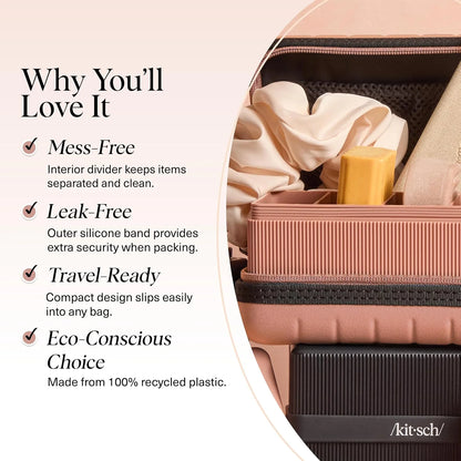 Kitsch 4-Compartment Travel Soap Case – TSA-Approved Bar Soap Holder