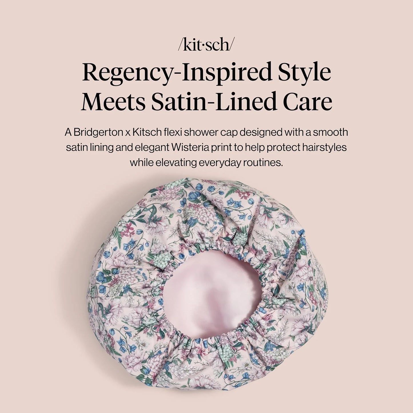 Kitsch Luxury Large Shower Cap for Women - Cherry Print