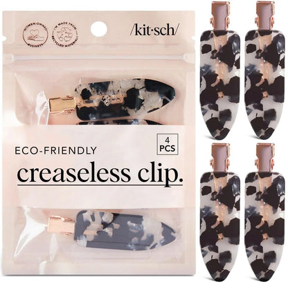 Kitsch Creaseless Hair Clips for Women - Cherry Print, 4pcs