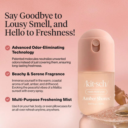 Kitsch Hair Perfume for Women – Hair Spray & Body Mist – Amber Shores, 20mL