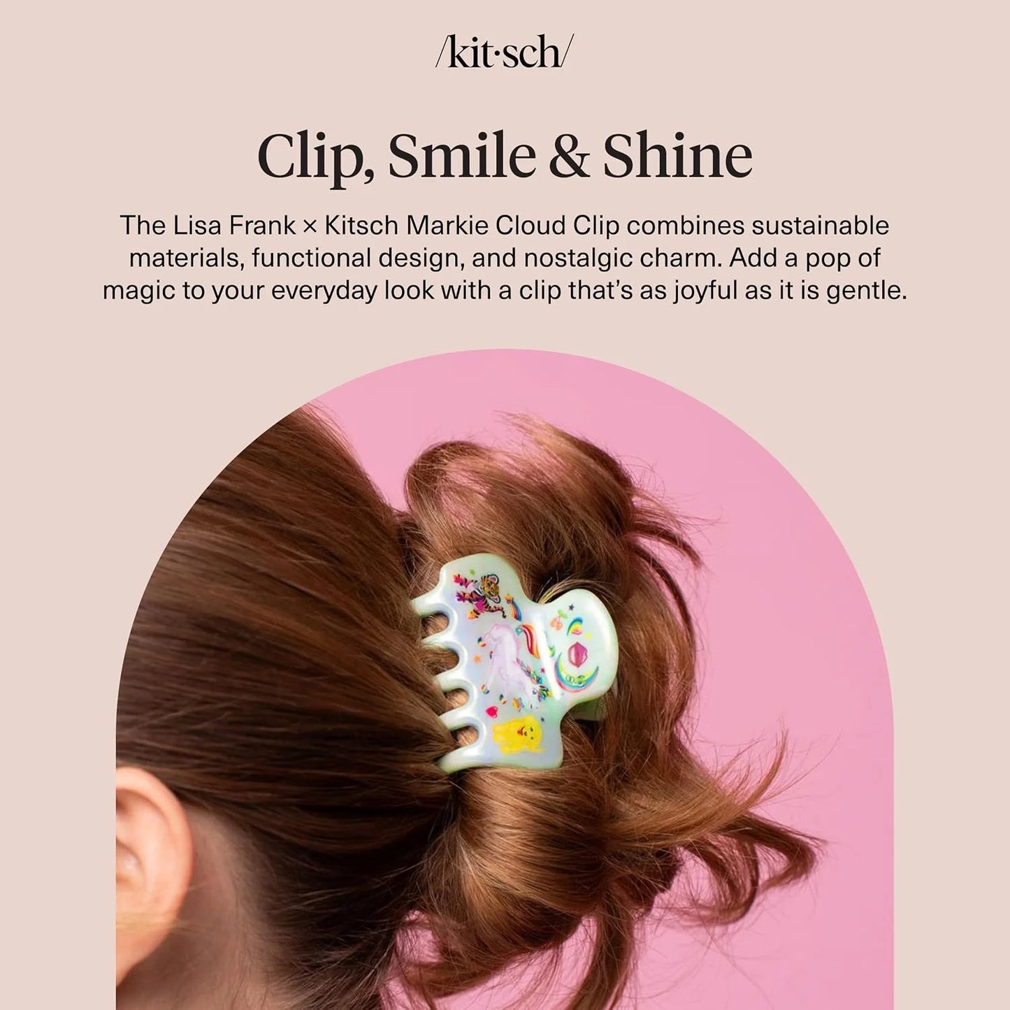 Kitsch Plastic Puffy Claw Clip - Hair Accessories For Women- Chocolate, 1pc