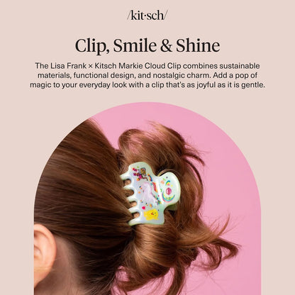 Kitsch Plastic Puffy Claw Clip - Hair Accessories For Women- Chocolate, 1pc