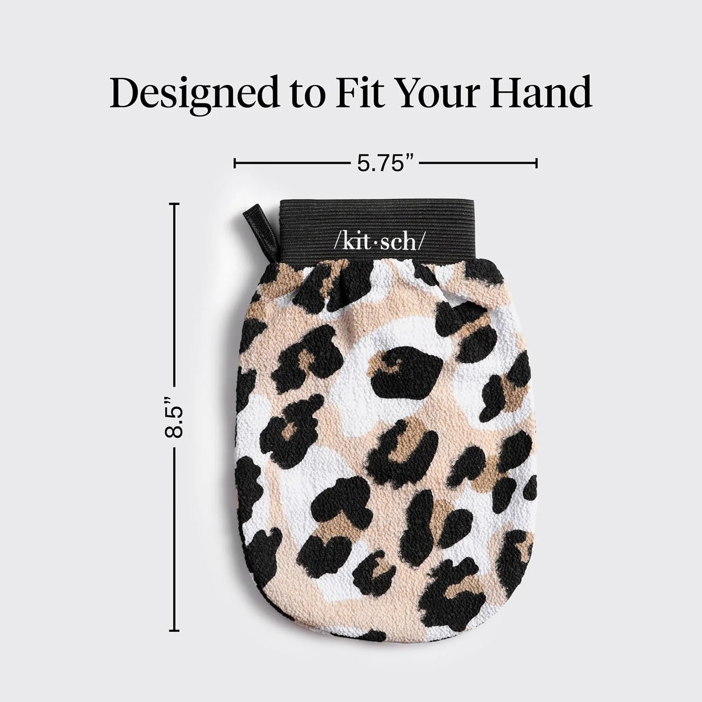 Kitsch Exfoliating Glove – Exfoliating Mitt - 1pc Black