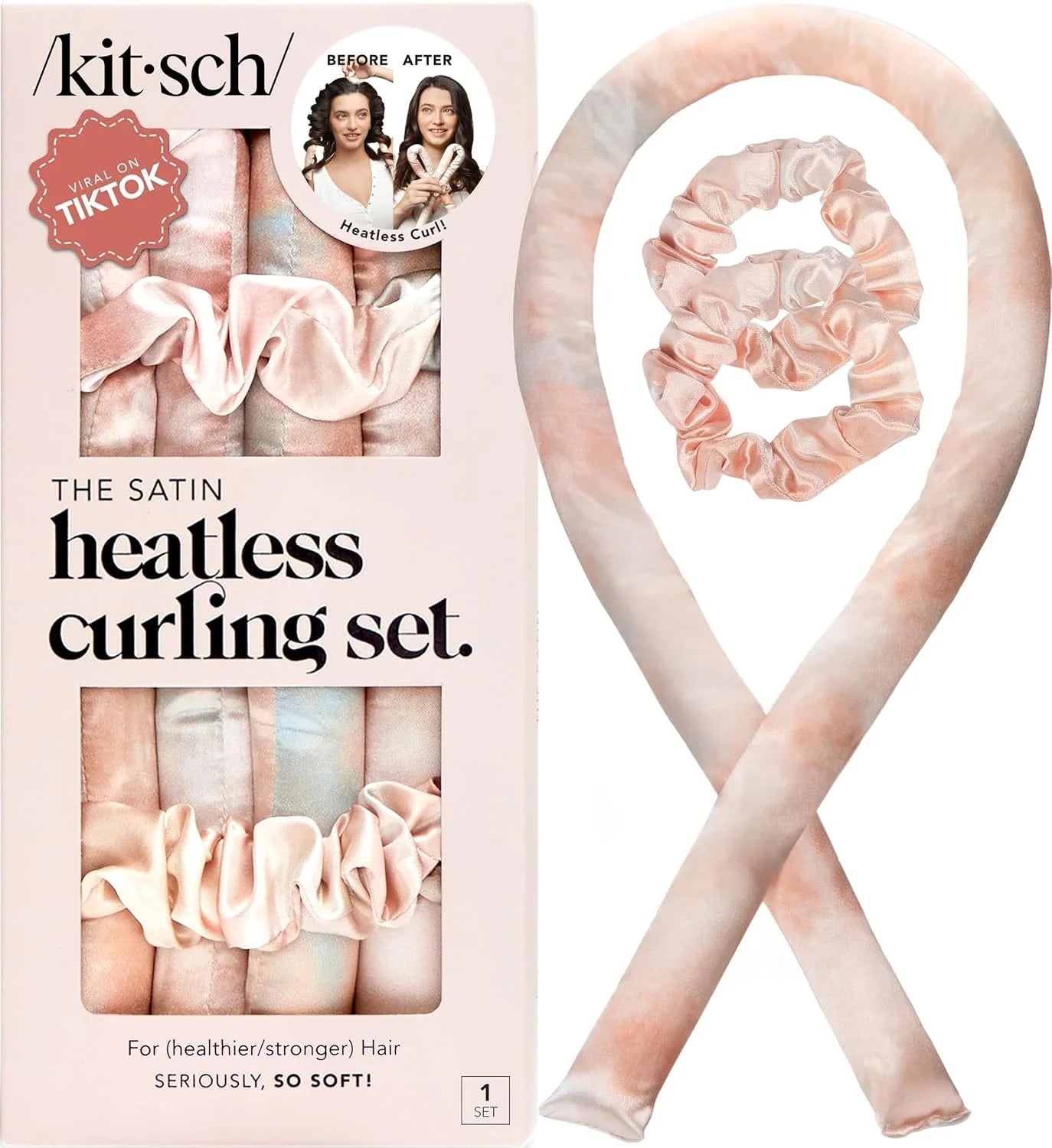 Kitsch Velvet Heatless Curls Overnight Set - Eucalyptus