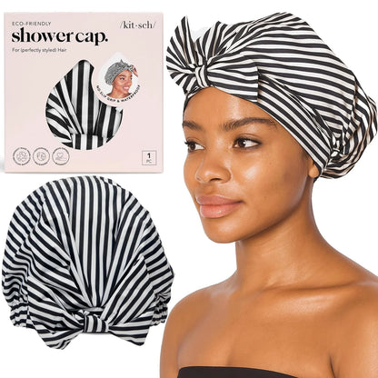 Kitsch Luxury Large Shower Cap for Women - Cherry Print