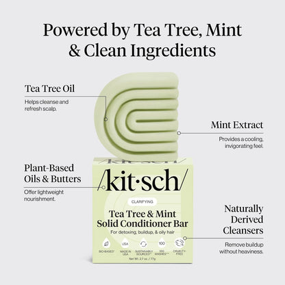 Kitsch Clarifying Tea Tree & Mint Conditioner Bar Soap - 3 oz