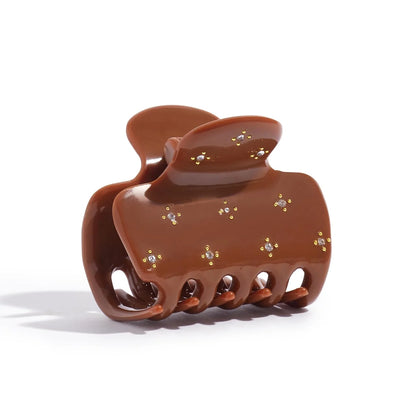 Kitsch Plastic Puffy Claw Clip - Hair Accessories For Women- Chocolate, 1pc