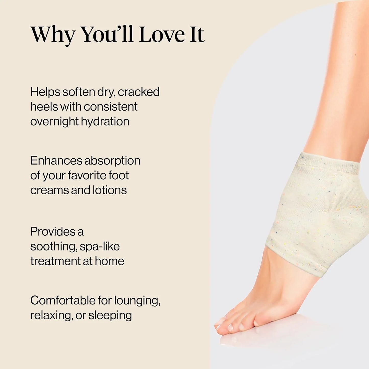 Kitsch Moisturizing Heel Socks for Cracked Heel Treatment - 1 Pair