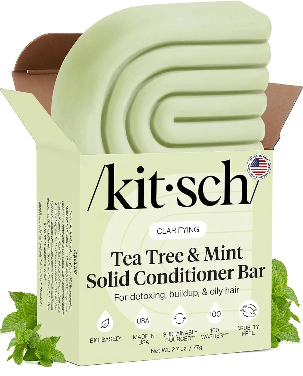 Kitsch Clarifying Tea Tree & Mint Conditioner Bar Soap - 3 oz