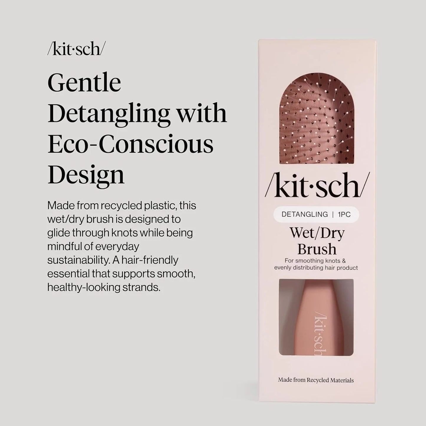 Kitsch Wet Dry Brush Detangler – Hair Brush for Women - Terracotta