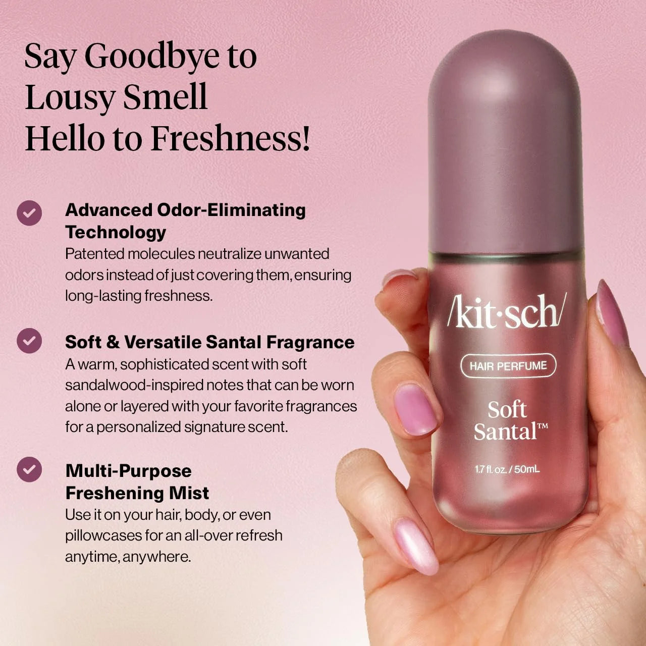 Kitsch Hair Perfume for Women – Hair Spray & Body Mist – Caramel Cream 50mL
