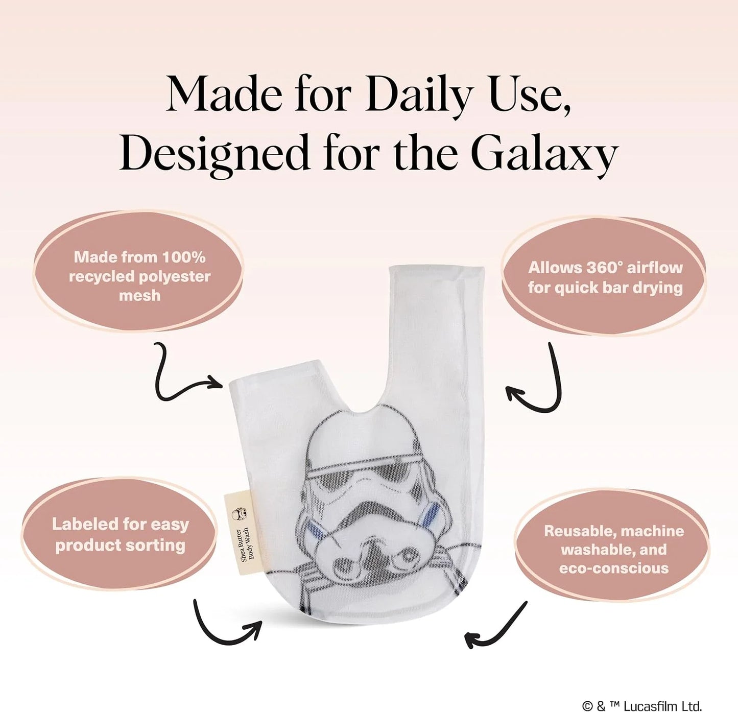 Kitsch x Star Wars Stormtrooper Soap Saver Bag – Mesh Bag Soap Holder