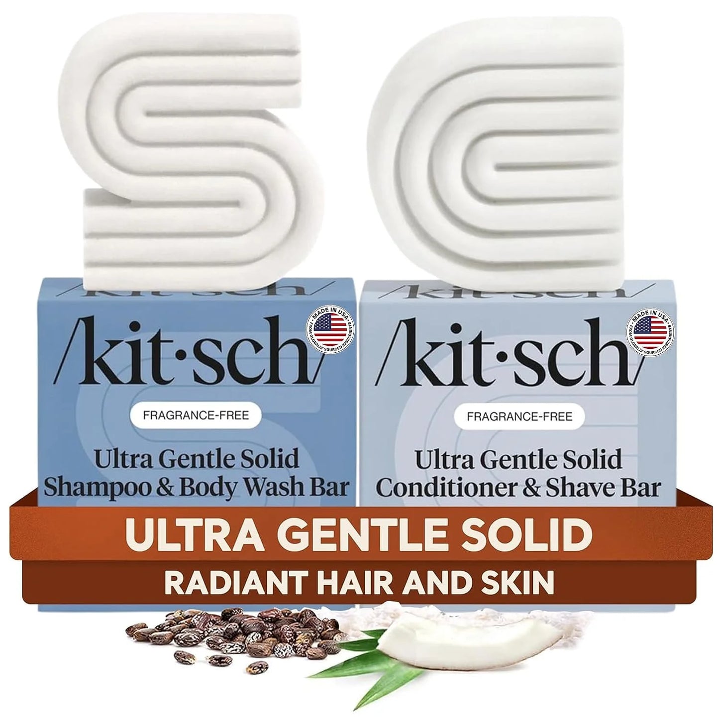 Kitsch Rosemary & Biotin Shampoo and Conditioner Set for Hair Growth