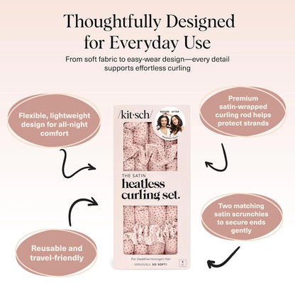 Kitsch Velvet Heatless Curls Overnight Set - Eucalyptus