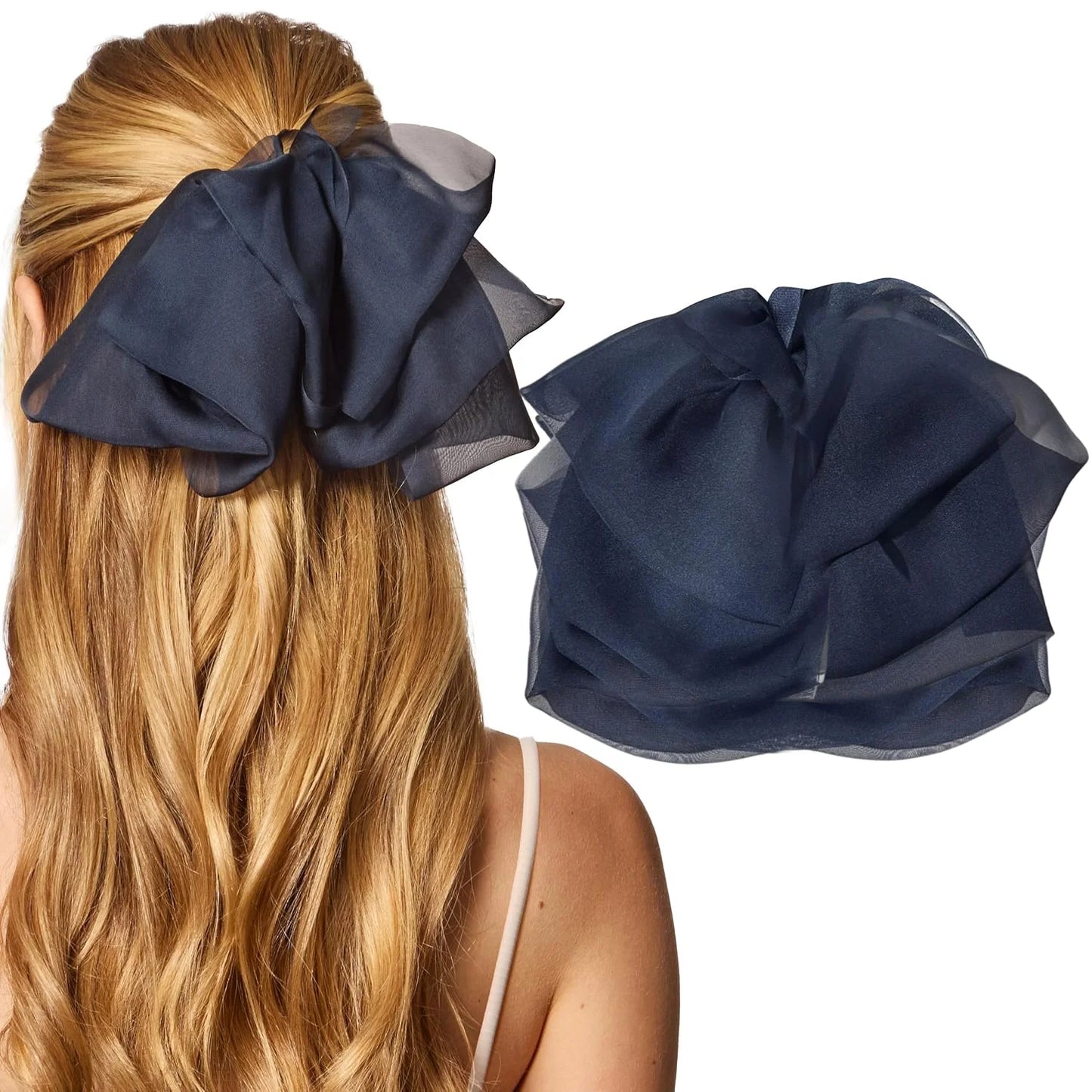 Kitsch Velvet Bow Hair Clip with Gemstone – Cute Hair Accessories, 1pc