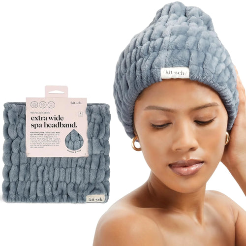 Kitsch Spa Headband for Women - Face Wash Headband Misty Blue, 1pc