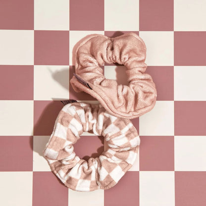 Kitsch Microfiber Quick-Dry Hair Towel Scrunchie - Micro Dot, 2pcs