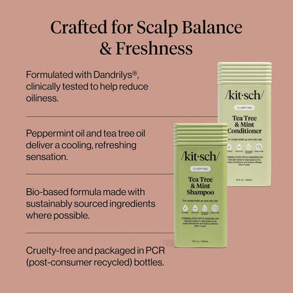 Kitsch Rice Water Shampoo and Conditioner Set for Hair Growth – Made in USA
