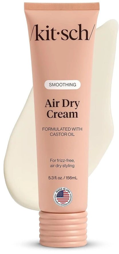 Kitsch Smoothing Air Dry Cream – With Castor Oil & Coconut Oil - 5 oz