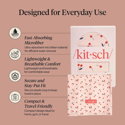 Kitsch XL Microfiber Hair Towel Wrap for Women